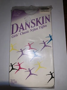 Danskin Gril's 58 Classic Nylon Tights White Size Large 12-14 - Picture 1 of 4