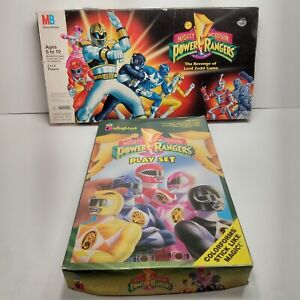 Power Rangers Revenge of Lord Zedd Board Game & Color Forms Milton Bradley 90s