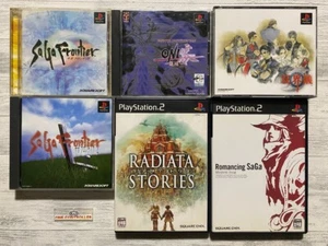 SONY PS 1  2 SaGa Frontier & ONI  & Soukaigi & Radiata Stories & Romancing Saga - Picture 1 of 16