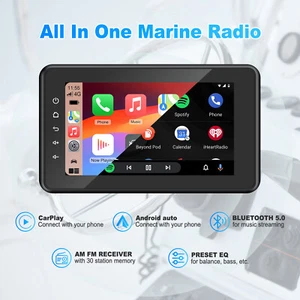 8 Inch 1080p Marine Multimedia Player Wireless CarPlay for Boat - Picture 1 of 8