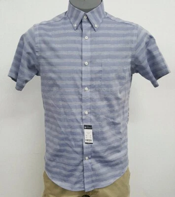 Cremieux Classics Slim Fit Navy Striped S/S Men's Shirt NWT $79.50 Choose Size - Image 1 of 3
