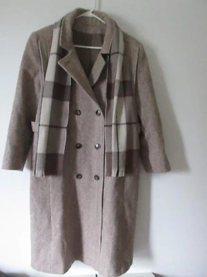 Chaqueta de lana espiga de colección bufanda talla M-L ver nota moda noble Foto 1 de 4