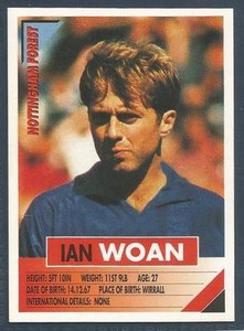 PANINI SUPERPLAYERS 1996 #218-NOTTINGHAM FOREST-IAN WOAN