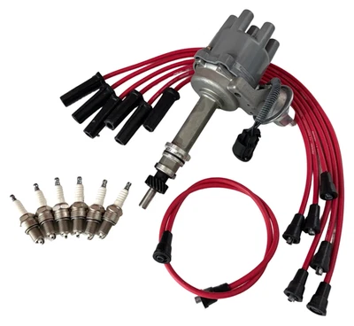 DISTRIBUIDOR + CABLES + BUJÍAS PARA COCHES Y CAMIONETAS FORD V6 171 CID 2,8 L 1975-84 Foto 1 de 4