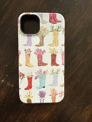 Funda vaquera occidental con flores para iPhone 14 Plus Foto 1 de 4