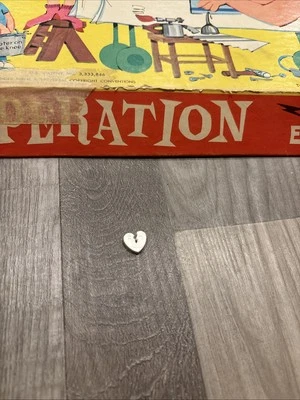 Vintage 1965 Milton Bradley Operation SPARE PARTS  Broken Heart Only - Image 1 of 3