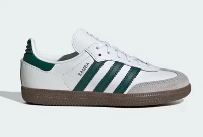 Adidas Samba OG Nube Blanco Verde Preescolar Informal Niños JQ2840 NAVIDAD Foto 1 de 4