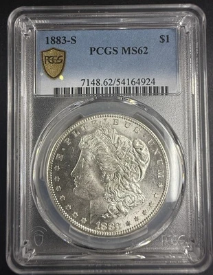 1883-S Morgan Silver Dollar, MS62 PCGS Gold Shield (10447) - Image 1 of 4