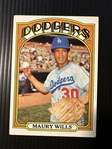 1972 TOPPS #437 MAURY WILLS LOS ANGELES DODGERS EX *Hot Corner Vintage* - Picture 1 of 2