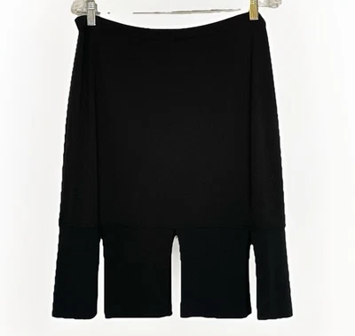 Falda Joseph Ribkoff Pull On Negra Tejida Paneles Abertura Dobladillo Talla 14 Foto 1 de 4