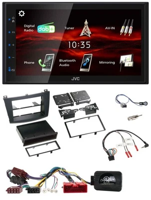 JVC USB Bluetooth Lenkrad DAB 2DIN Autoradio für Mazda 3 09-13 aktiv - Bild 1 von 4