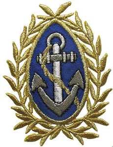 #2810 Patch Applique 2-3/4" Ricamo Ferro su Ancoraggio Marino - Foto 1 di 1