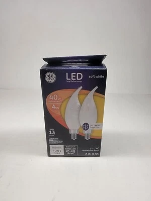 2-Pack GE LED CAM Dimmable 4W Replace 40W Bulbs Decorative Frosted Finish - Image 1 of 2