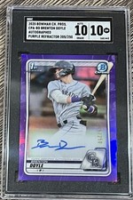 2020 Bowman Chrome 1st Brenton Doyle Purple Refractor Auto /250 SGC 10/10(RC)