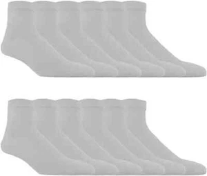 Wholesale Men's Ankle/Quarter Grey low Cut Socks Cotton Casual Size 9-11 10-13 - Picture 1 of 5