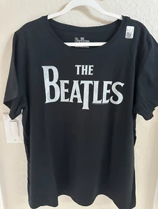 The Beatles logo T-Shirt, Women's size 2X, Black, new, never worn - Picture 1 of 18
