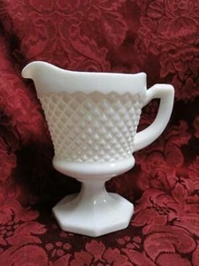 Westmoreland Milk Glass ENGLISH HOBNAIL Footed Creamer - Picture 1 of 3