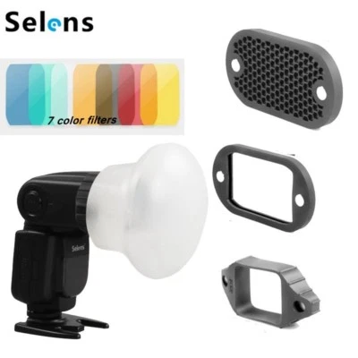 Selens 5 in1 Magnetic Flash Modifier Sphere Diffuser Filter Gel Modular Kit - Image 1 of 4