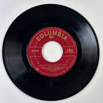 Louis Armstrong Satch Plays Fats Vinyl EP 45 Ain't Misbehavin' (Columbia B-2085) - Image 1 of 3