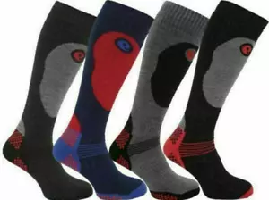 Mens 4 Pairs Ski Socks Hiking Long Thick Warm Thermal Winter Socks - Picture 1 of 2