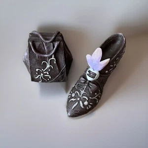 Sammlerstück antiker Miniaturschuh mit passender Geldbörse Neu im Karton - Bild 1 von 5