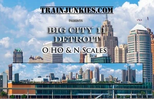 Telón de fondo modelo de ferrocarril TrainJunkies Big City 11 Detroit - Imagen 1 de 6