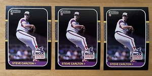 Steve Carlton Lot Of (3) 1987 Donruss #617 Chicago White Sox HOF NM