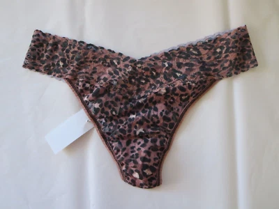 HANKY PANKY LEOPARD NATURAL RISE THONG,多色/棕色,均码,全新无标签 25 美元 — 第 1/3 张图片