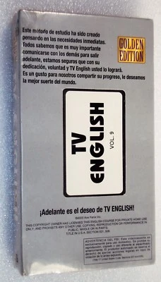 TV ENGLISH VOLUME 9 New VHS Video Tape Spanish Teaches English Golden Edition - Image 1 of 3