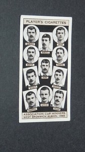 FOOTBALL JOHN PLAYER CIGARETTES CARD 1930 CUP #9 WEST BROMWICH BAGGIES BROM 1888