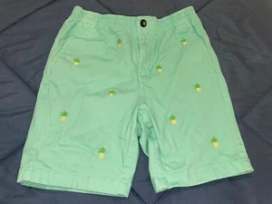 Boys Kids Janie & Jack Blue Light Aqua Pineapple Shorts Size 7 EUC - Picture 1 of 5