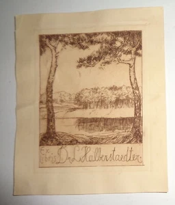 Dr. L. Halberstaedter - Ex Libris Bookplate - Picture 1 of 2