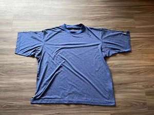 Cabelas Ultra Dry Shirt Mens 2XL Blue Crew Neck Short Sleeve Shirt - Picture 1 of 3
