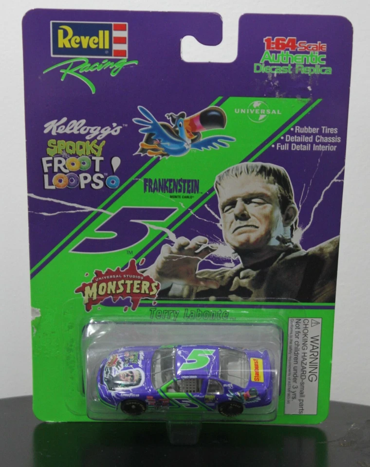 FRANKENSTEIN KELLOGG'S FROOT LOOPS CAR Revell Racing Universal Monsters 1997 NEW - Image 1 of 3