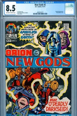 New Gods #2 CGC 8.5 - Kirby story/cover/art -Darkseid appearance - part photo-c - Image 1 of 3