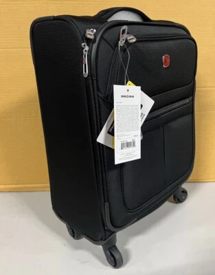 Swissgear 4010 Softside Luggage. Spinner Wheels, Carry-On 18In BLACK, Fast Shipp - Image 1 of 4
