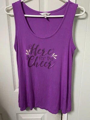 Женская майка Soma Intimates размер Small «Here For The Cheer» фиолетовая - Изображение 1 из 4