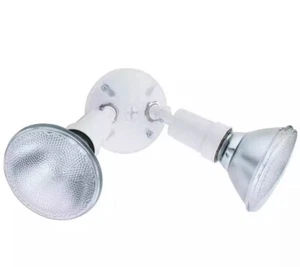 Lithonia Lighting 2-Lamp Outdoor White Flood Light OFTH 300PR 120 WH M12 - Picture 1 of 5