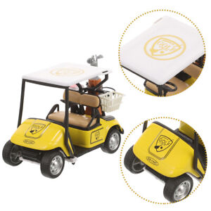  2pcs Small Golf Cart Model Decorative Golf Cart Figurine Desktop Golf Cart