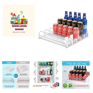 Drink Dispenser for Refrigerator, Self-Pushing Soda Can Organizer for Fridge,... - Picture 1 of 8