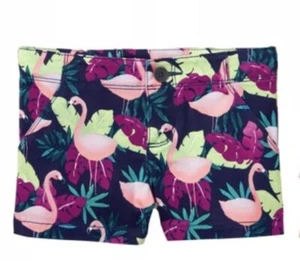 Gymboree Nwt Girls SUNNY ADVENTURE Flamingo Tropical Shorts Size 12 - Picture 1 of 1
