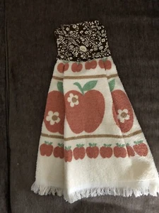 Toalla de cocina colgante de tela de Terry hecha a mano manzanas nuevas - Imagen 1 de 1