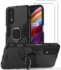 Realme 7 4G- Case Resistant with Stand+2 Films Tempered Glass Heavy Duty