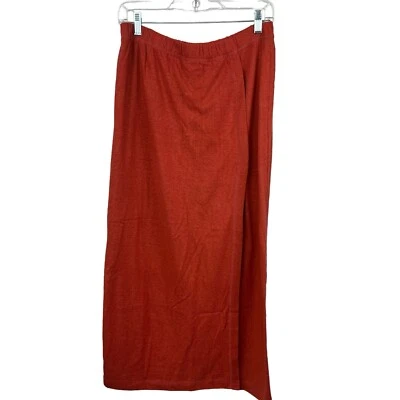 Falda envolvente sintética 100 % seda Jones New York Sport para mujer talla L naranja óxido Foto 1 de 4