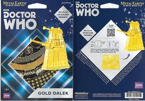Doctor Who Serie de TV Gold Dalek Figura Metal Tierra Acero Modelo Kit SELLADO - Imagen 1 de 6