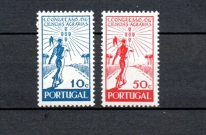Portogallo 1943 vecchio set francobolli Congresso agricoltori (Michel 663/64) MLH - Foto 1 di 2