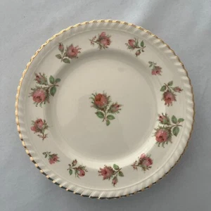 WindsorWare English Rose China Salad/Dessert Plate with Gold Trim - 7" Dia. - Picture 1 of 2