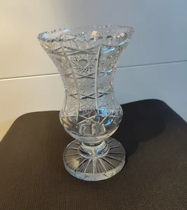 Bleikristall Vase org. Böhmen 2,3kg ca. 15x24cm Pariser Schliff Mid-Century - Bild 1 von 10