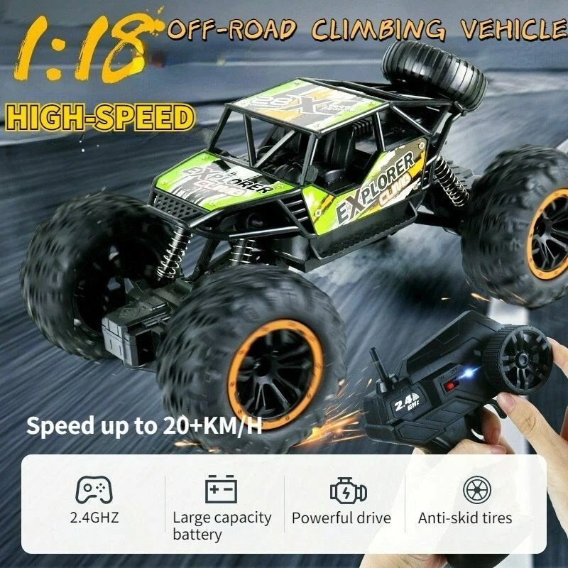 Macchina Telecomandata Professionale 4x4 1/18 Fuoristrada Auto RC alta velocità - Immagine 1 di 4