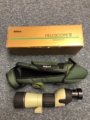 Nikon Fieldscope III Straight Spotting Scope 24x Wide Eyepiece Case - Excellent - Image 1 of 4